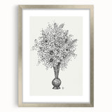 Elegant Black-and-White "Flower Vase" Sketch by Leo Gestel