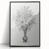 Elegant Black-and-White "Flower Vase" Sketch by Leo Gestel