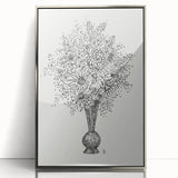 Elegant Black-and-White "Flower Vase" Sketch by Leo Gestel