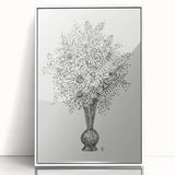 Elegant Black-and-White "Flower Vase" Sketch by Leo Gestel