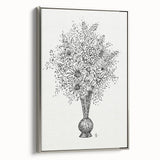 Elegant Black-and-White "Flower Vase" Sketch by Leo Gestel