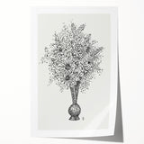 Elegant Black-and-White "Flower Vase" Sketch by Leo Gestel