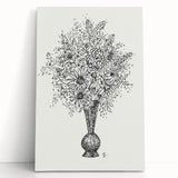 Elegant Black-and-White "Flower Vase" Sketch by Leo Gestel