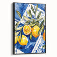 Black and white vintage poster art of assorted fruits on a framed canvas, suitable for bedroom wall decor.