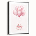 Pink Balloons & Baby Shoes Print - Nursery Wall Art