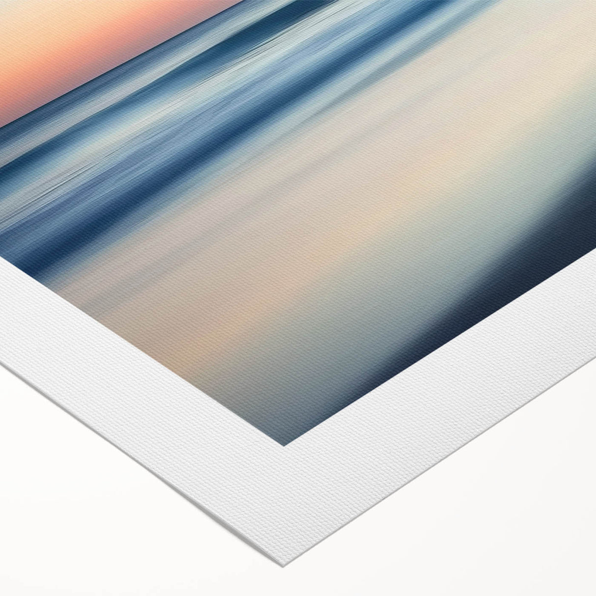 Vibrant rolled canvas print showcasing a serene beach landscape with vivid colors, elegantly packaged in a protective cardboard tube for art enthusiasts.