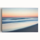 Vibrant landscape canvas print depicting serene beaches with soft waves and clear blue skies, ideal for enhancing coastal-themed decor and relaxation spaces.