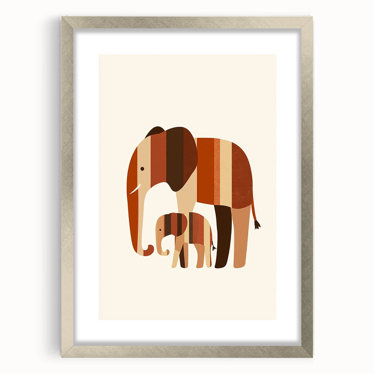 Boys Room Wall Art – Safari Elephant Duo