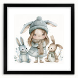 Winter Friends - Kids Room Wall Art Canvas and Framed Options