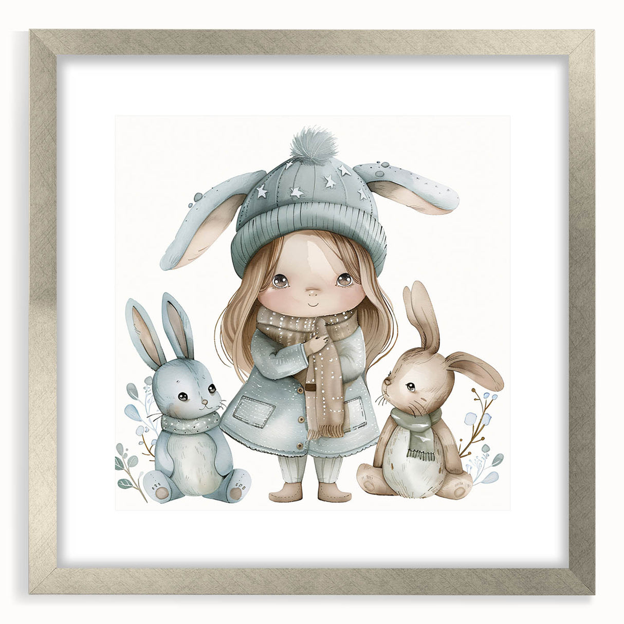 Winter Friends - Kids Room Wall Art Canvas and Framed Options