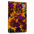 Large abstract wall art depicting spring season in vibrant green and yellow tones on acrylic glass.
