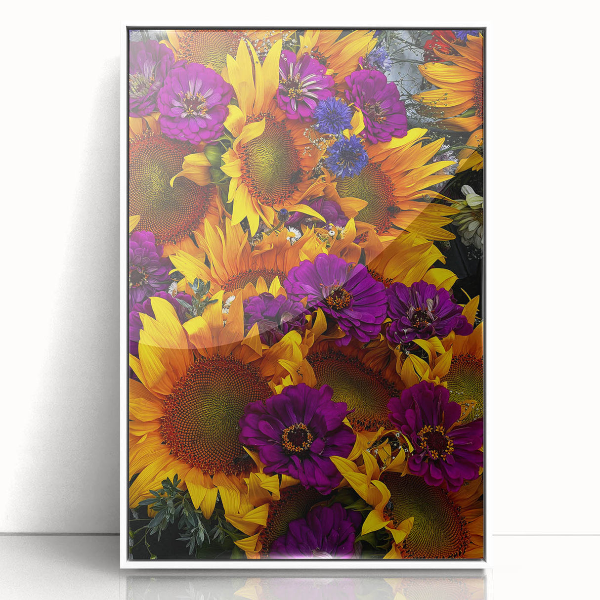 Art deco poster featuring a spring theme with soft pastel colors on a framed acrylic, ideal for nursery wall art.
