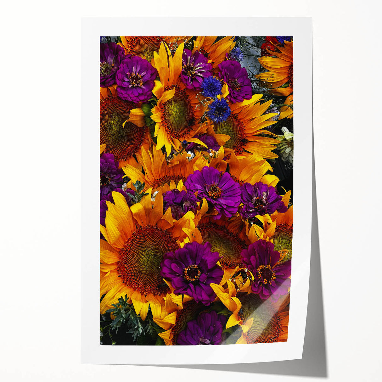 Spring-themed floral art on rolled canvas, featuring soft pastel colors, ideal for dining room wall decor.