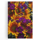 Large black and white abstract depiction of spring on stretched canvas, ideal for kitchen wall art.