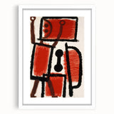 Abstract Modern Art: Minimalist Contemporary Red and Black Painting