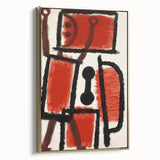 Abstract Modern Art: Minimalist Contemporary Red and Black Painting