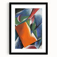 Abstract Modern Art: Vibrant Geometric Design in Orange and Blue
