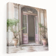 Large acrylic print of a French door architecture design on stretched canvas, suitable for kitchen wall art.