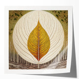 Vibrant botanical wall art design featuring colorful flowers and leaves on a glossy finish, ideal for home decor, styled in a modern living room setting.