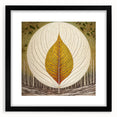 Black-framed wall art featuring a botanical design with colorful flowers and leaves, elegantly matted for a sophisticated touch, ideal for home decor.