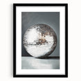 Silver Disco Ball Reflection - New Year's Eve Wall Art Print