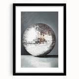Silver Disco Ball Reflection - New Year's Eve Wall Art Print