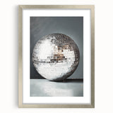 Silver Disco Ball Reflection - New Year's Eve Wall Art Print