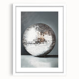Silver Disco Ball Reflection - New Year's Eve Wall Art Print