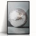Silver Disco Ball Reflection - New Year's Eve Wall Art Print