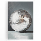 Silver Disco Ball Reflection - New Year's Eve Wall Art Print