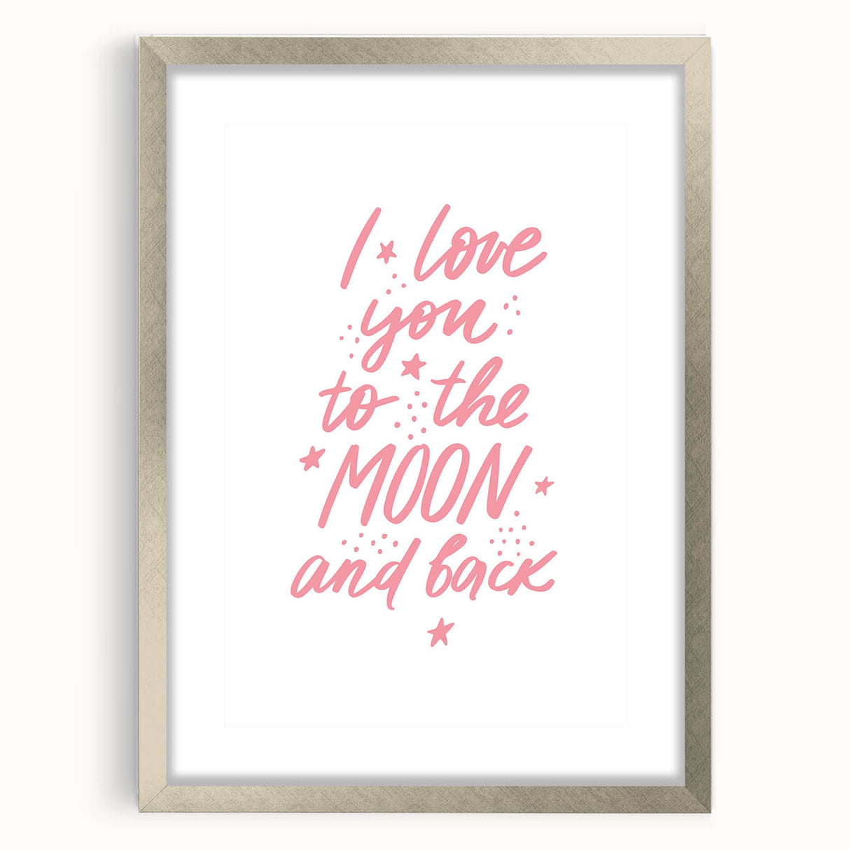I Love You to the Moon Girls Room Wall Art – Nursery Print