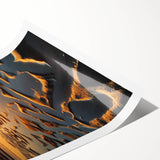 Rolled landscape print showcasing vibrant African-inspired wall art design, featuring intricate patterns and rich colors, securely packaged in a durable cardboard tube. Perfect for home decor enthusiasts seeking a unique cultural touch.