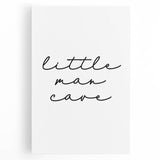 Modern Typography “Little Man Cave” Art Print for Kids Room