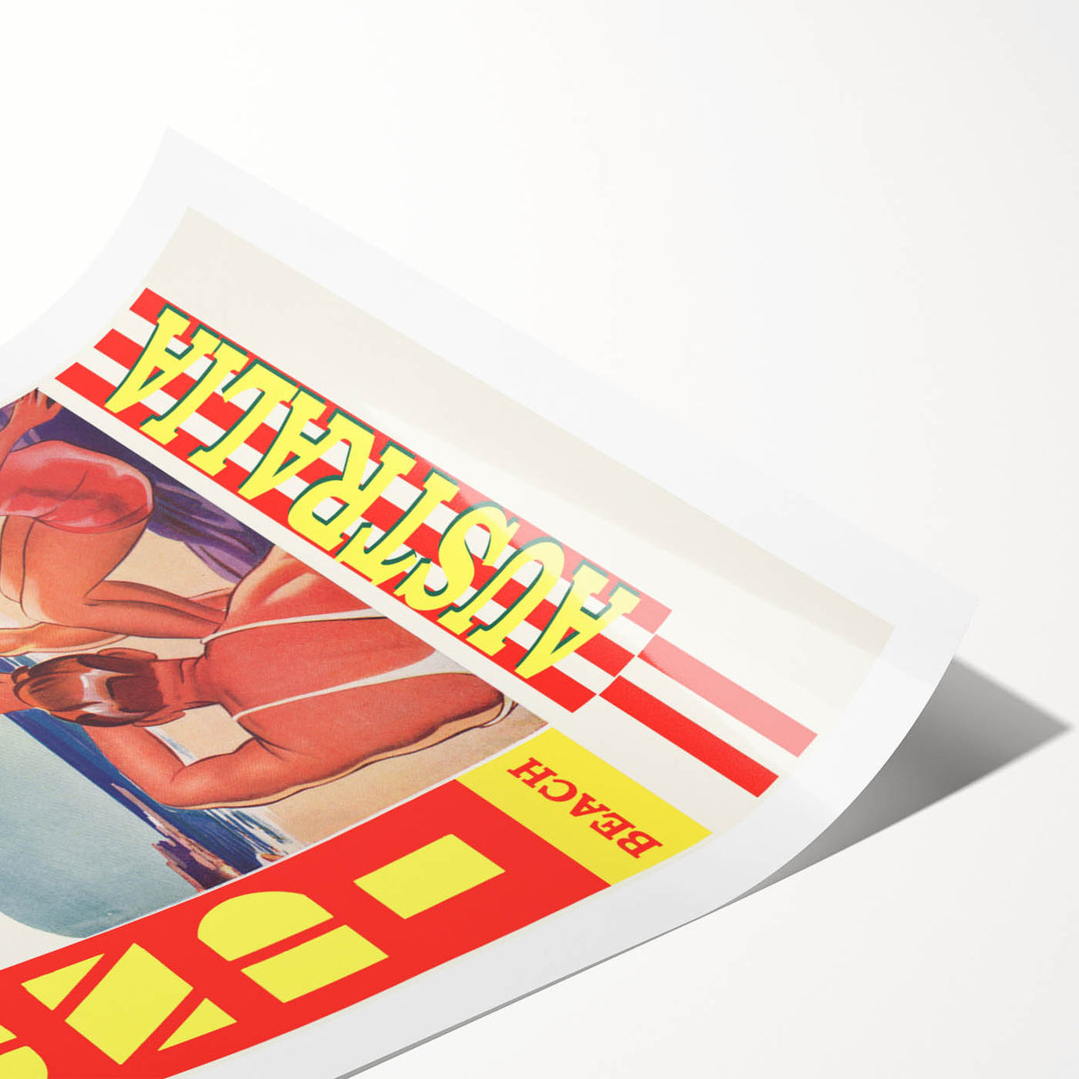 Bondi Beach Retro Travel Poster | Vintage Australian Beach Print