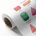 3D Shapes Kids Educational Wall Art – Learning Poster