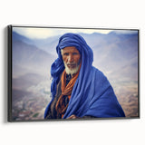 Black and white landscape painting of an African scenery on framed canvas, ideal for bedroom wall decor.