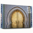 Acrylic print of a Moroccan landscape in earth tones, suitable for bedroom or dining room decor.