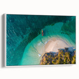 Vintage poster art of Tanzania scenery on framed canvas, featuring a colorful palette, ideal for living room decor.