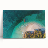 Large black and white stretched canvas featuring a serene Tanzanian landscape, ideal for kitchen wall art or bedroom decor.