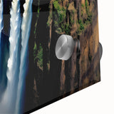 Large abstract wall art depicting the Zambian scenery in mid-century modernist style on acrylic glass.