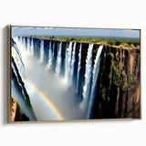 Framed canvas of a Zambian landscape in muted earth tones, ideal for bedroom wall art.