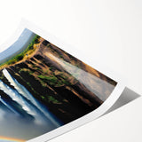 Extra large rolled print featuring line art flowers in soft pastel shades, ideal for large living room wall art.