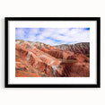 Extra large abstract art print featuring vibrant, colorful textures on a black framed canvas, ideal for living room decor.