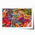 Extra large rolled print depicting a Bhutanese landscape in muted earth tones, ideal for art wall dining room.