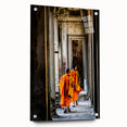 Acrylic print of a Cambodian landscape in muted earth tones, ideal for dining room decor.