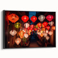 Black and white landscape art painting of Shanghai on framed canvas, ideal for bedroom wall decor.