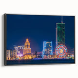 Black and white landscape art painting of Georgian scenery on framed canvas, suitable for bedroom wall decor.