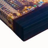 Large art of a black and white landscape painting on stretched canvas, depicting Georgia's scenic views.