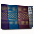 Acrylic glass print of a Laos landscape in muted earth tones, ideal for dining room decor.