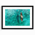 Extra large abstract art print of a colorful, textured Malaysian landscape in a black frame, ideal for living room decor.